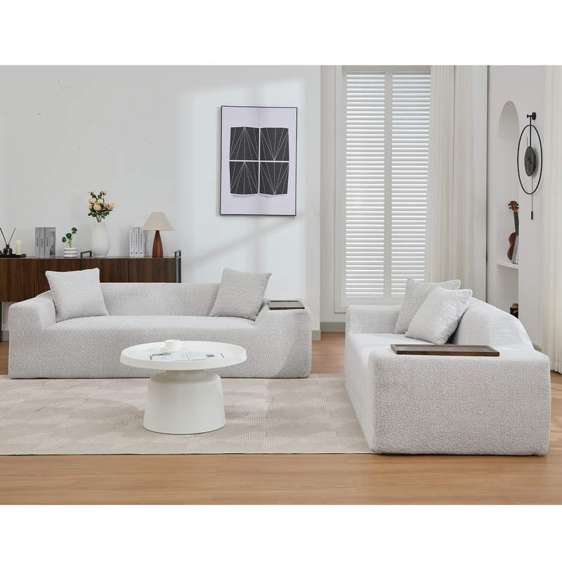 2 Piece Boucle Cloud Sofa Set, photo 7 of 10