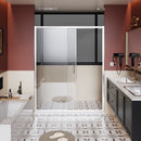 Sliding Shower Door With And Handle - Chrome
