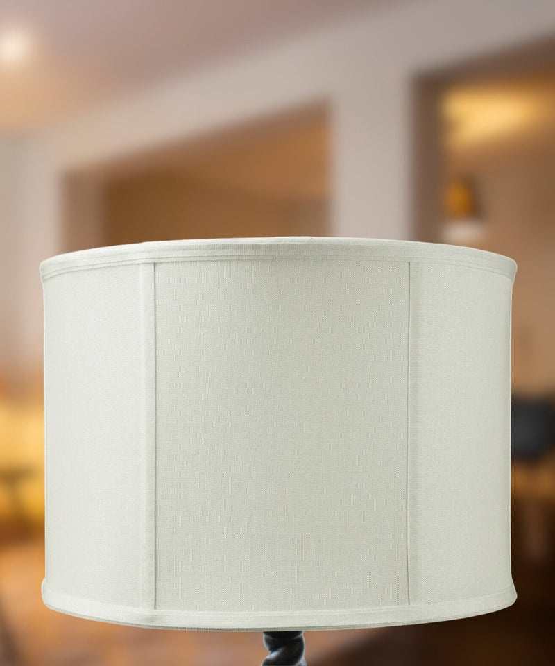 14"W x 10"H Drum Lamp Shade Premium Light Oatmeal Linen