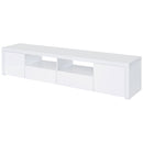 Garner - 2 Door Stand With Drawers Media Console - Gloss White by HouseOfZazla