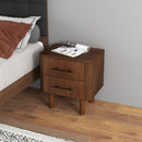 Logan - Nightsd Bed Side Tables With 2 Drawers - Brown by HouseOfZazla