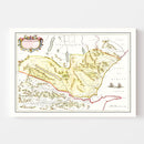 Vintage Map of Sutherland, Scotland 1665
