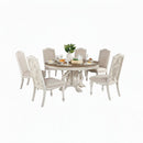 Elegant Dining Set Round Table And Side Chairs