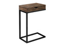 Accent Table, C-Shaped, Modern - Brown by HouseOfZazla