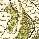 Vintage Map of Moravia, Scotland 1665