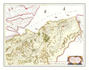 Vintage Map of Moravia, Scotland 1665