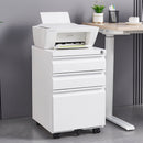 Contemporary 3 Drawer Mobile Filing Cabinet With Lock, Metal Office Storage For Legal / Letter Size by HouseOfZazla