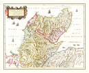 Vintage Map of the Scottish Highlands 1665