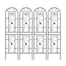 4 Pack Metal Garden Trellis 86.7'' x 19.7'' Rustproof Black by HouseOfZazla