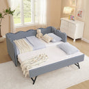 Gingham Daybed With USB Charging Port, Wave-Shaped Design by Unique Piece Furniture