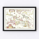 Vintage Map of Lorne, Scotland 1665