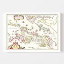 Vintage Map of Lorne, Scotland 1665
