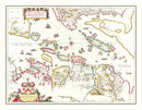 Vintage Map of Lorne, Scotland 1665