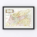Vintage Map of Loch Ness, Scotland 1665