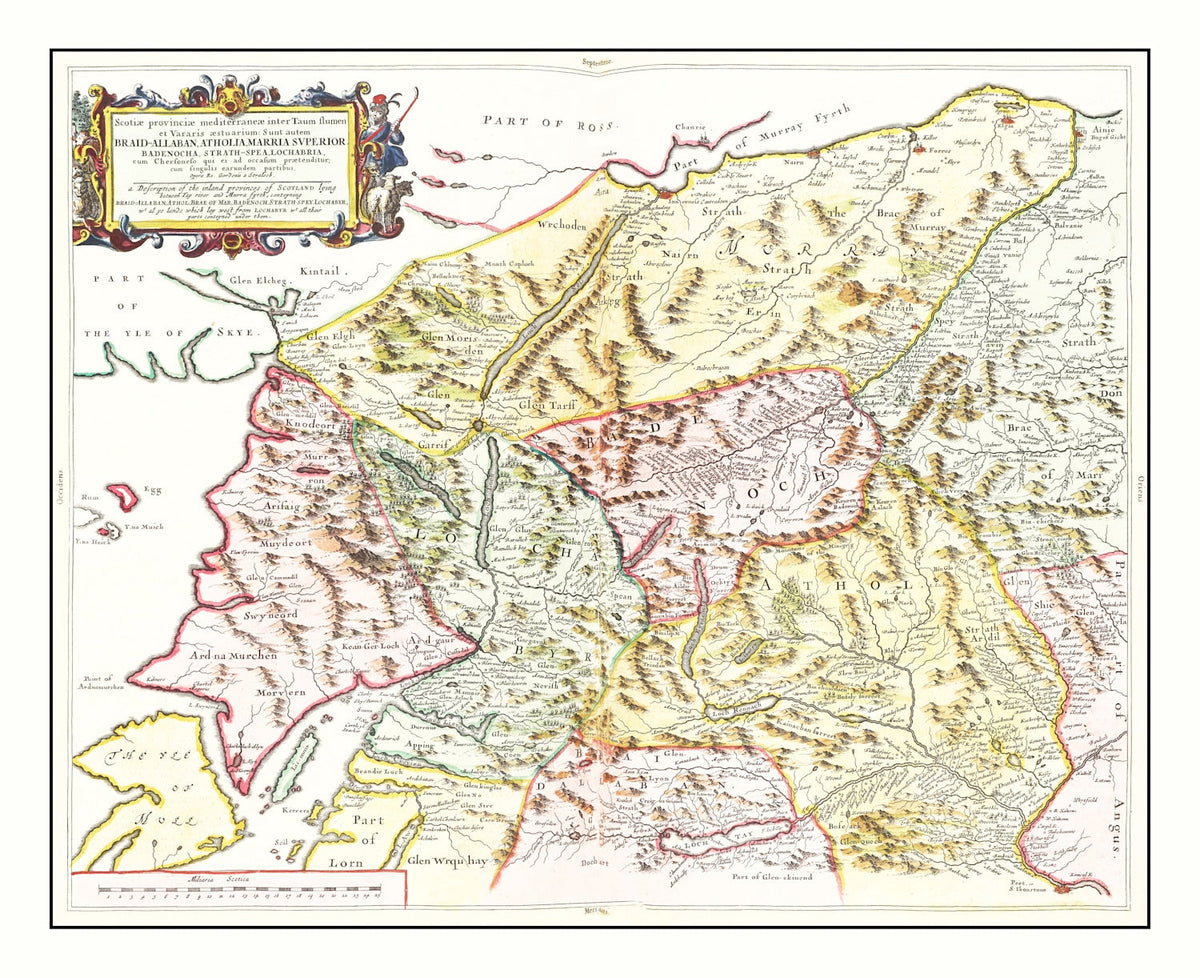 Vintage Map of Loch Ness, Scotland 1665, photo 5 of 5