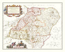 Vintage Map of Aberdeen Scotland 1665