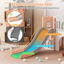 All-in-1 Toddler Slide Playset Playground with Tunnel and Ladder and Basketball by LJGDeals