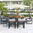 7 Pieces Outdoor Dining Set Patio Dining Table And Chair Set With And Removable Cushions For Patio by Unique Piece Furniture