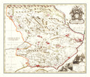 Vintage Map of Angus, Scotland 1665
