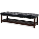 Bedroom End Of Bed Bench Tufted Upholstered End Of Bed Bench End Of Bed Entrance Shoe Bench With Nailhead Trim And Shelf Bedroom Upholstered Bench Living Room Shoe Rack Footstool by HouseOfZazla