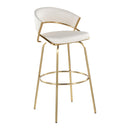 Jie - Fixed Height Contemporary Barstool With Swivel With Round Footrest (Set of 2) by HouseOfZazla