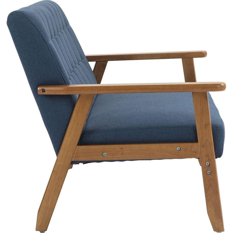 Mid-Century Modern Solid Loveseat Sofa Upholstered Linen Loveseat, 2-Seat Upholstered Loveseat Sofa Modern Couch