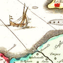Vintage Map of Normandy, France 1665