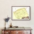 Vintage Map of Calais, France 1665