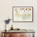 Vintage Map of Picardy, France 1665