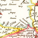 Vintage Map of Picardy, France 1665