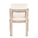 Acacia Wood Dining Chairs Set of 2, Armchairs with Cushions by HouseOfZazla