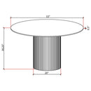 Quincy - Round Dining Table - White Marble