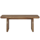Rectangle Coffee Table With H-Base & Rounded Corners - Brown by HouseOfZazla