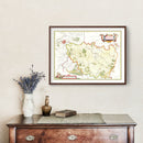 Vintage Map of Brie, France 1665