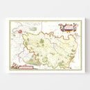 Vintage Map of Brie, France 1665