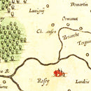 Vintage Map of Brie, France 1665