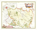Vintage Map of Brie, France 1665