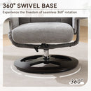 Ergonomic Recliner Chair With Ottoman, Modern 360° Swivel With Footstool by HouseOfZazla