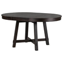 Gia Round Extendable Dining Table with 16" Leaf Wood by HouseOfZazla