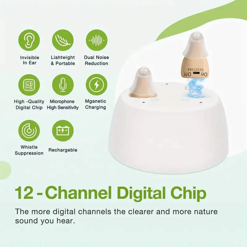 Rechargeable Hearing Aids – Invisible In-Ear, Noise Reduction, Volume Control, photo 4 of 10