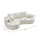 2 Piece Fabric Cloud Curved Sectional Sofa With Chaise by HouseOfZazla