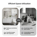 Multi Functional Wall Mounted Cabinet With Adjustable Shelves For Bathroom