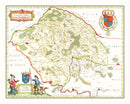 Vintage Map of Valois, France 1665