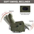 Green Heat Massage Manual Recliner Chair
