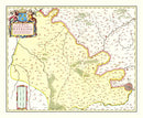 Vintage Map of Paris Region of France 1665