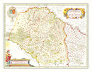 Vintage Map of Gastins & Hurepoix France 1665