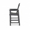 HDPE Bar Height Adirondack Chair with Cup Holder - Gray