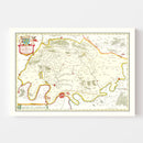 Vintage Map of Paris, France 1665