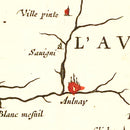 Vintage Map of Paris, France 1665