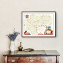 Vintage Map of Ile-de-France 1665